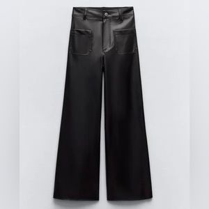 Women Zara High-Waisted Faux Leather. NWT SIZE 10.